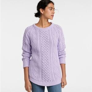 L.L. Bean Signature Cotton Fisherman Tunic Sweater